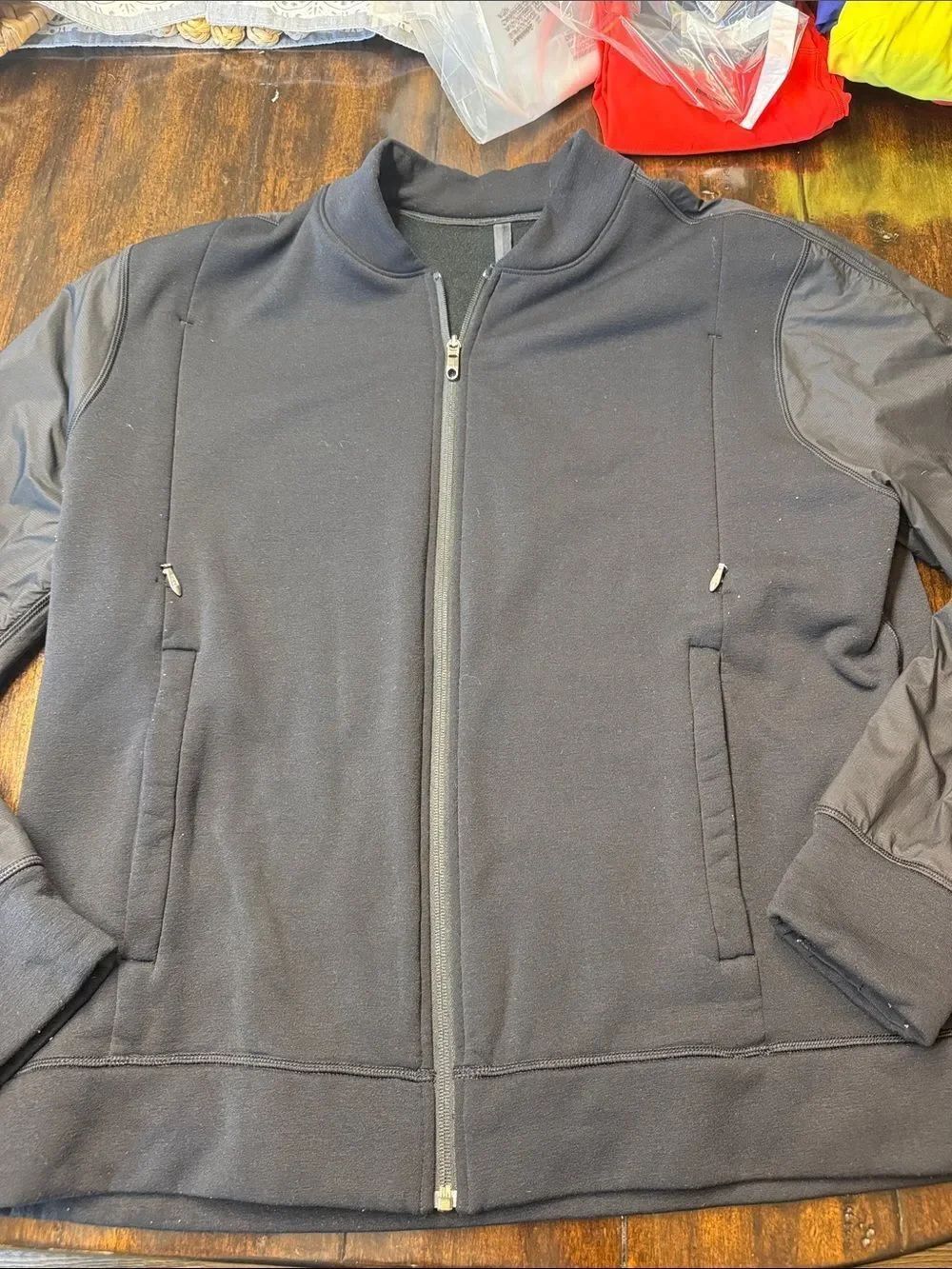 lululemon athletica Black Zip-Up Bomber Jacket
